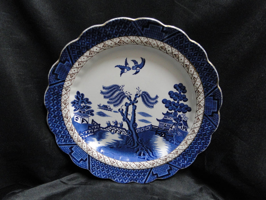 Booths Real Old Willow Blue, Gold Trim: Dinner Plate, 10 1/2"