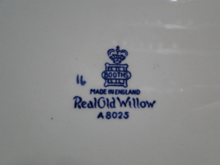 Booths Real Old Willow Blue, Gold Trim: Dinner Plate, 10 1/2"