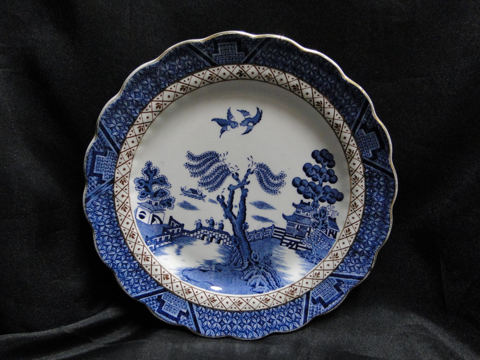 Booths Real Old Willow Blue, Gold Trim: Salad Plate, 7 1/2"