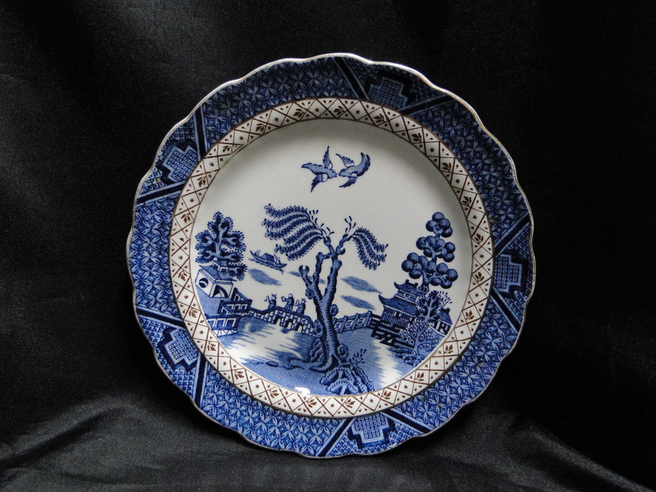 Booths Real Old Willow Blue, Gold Trim: Dessert Plate, 6 7/8"