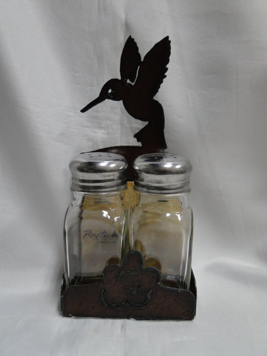 Rustic Ironwerks: NEW Hummingbird Holder w/ Salt & Pepper Shakers, 11 Holes, 4"