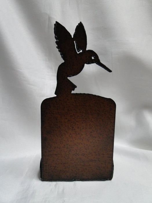 Rustic Ironwerks: NEW Hummingbird Holder w/ Salt & Pepper Shakers, 11 Holes, 4"