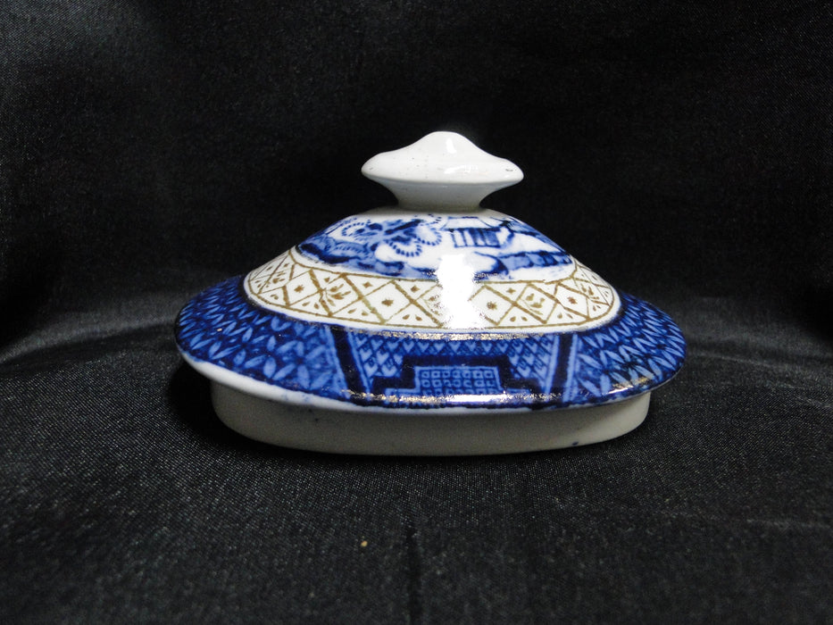 Booths Real Old Willow Blue, Gold Trim: Teapot & Lid, 5 1/2" Tall