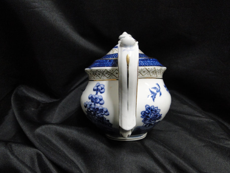 Booths Real Old Willow Blue, Gold Trim: Teapot & Lid, 5 1/2" Tall