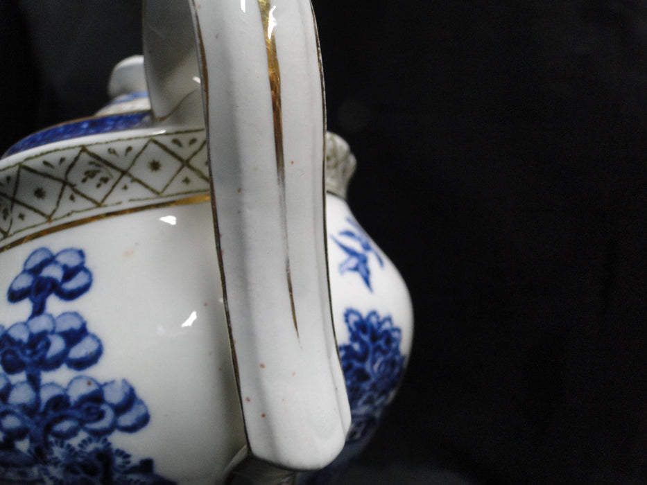 Booths Real Old Willow Blue, Gold Trim: Teapot & Lid, 5 1/2" Tall