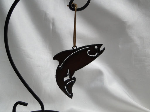 Rustic Ironwerks: NEW Trout Fish Ornament (s) w/ Leather Loop, 3 1/2"