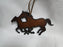 Rustic Ironwerks: NEW Horses Ornament (s) w/ Leather Loop, 4 3/4"