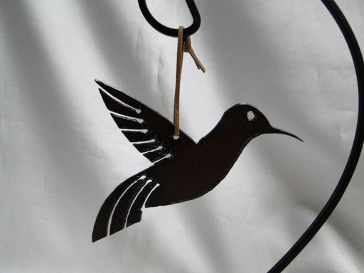 Rustic Ironwerks: NEW Hummingbird Ornament w/ Leather Loop, 5"