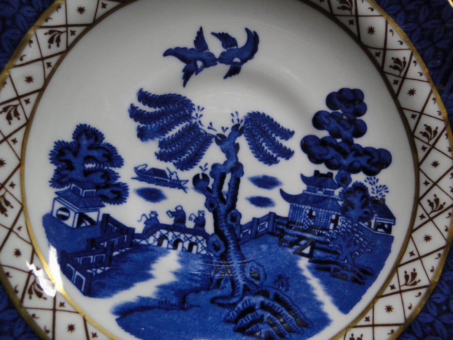 Royal Doulton Booths Real Old Willow Blue, Gold: Cup & Saucer Set, 2 1/2"