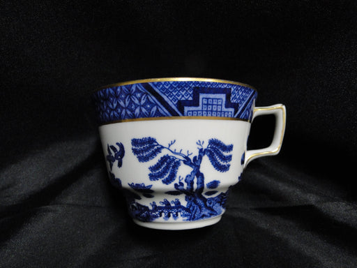 Royal Doulton Booths Real Old Willow Blue, Gold: Cup & Saucer Set, 2 1/2"