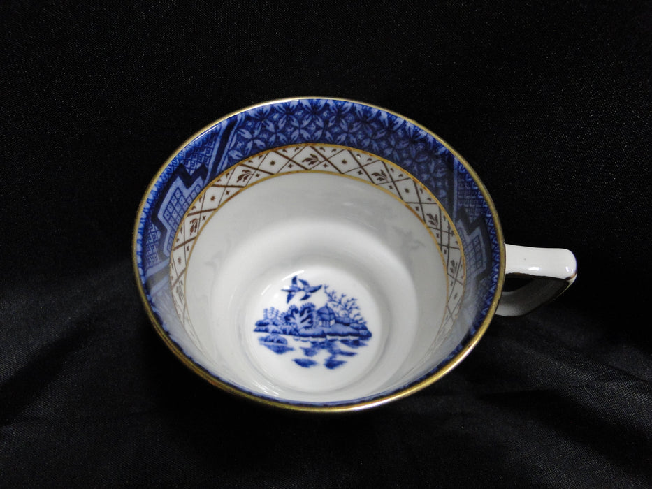 Royal Doulton Booths Real Old Willow Blue, Gold: Cup & Saucer Set, 2 1/2"