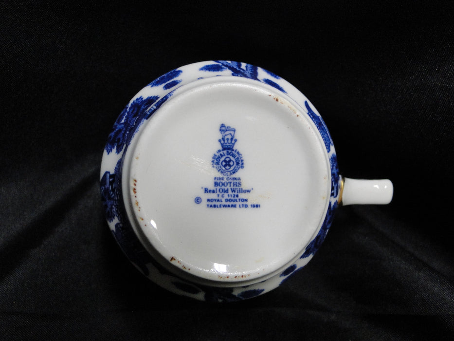 Royal Doulton Booths Real Old Willow Blue, Gold: Cup & Saucer Set, 2 1/2"