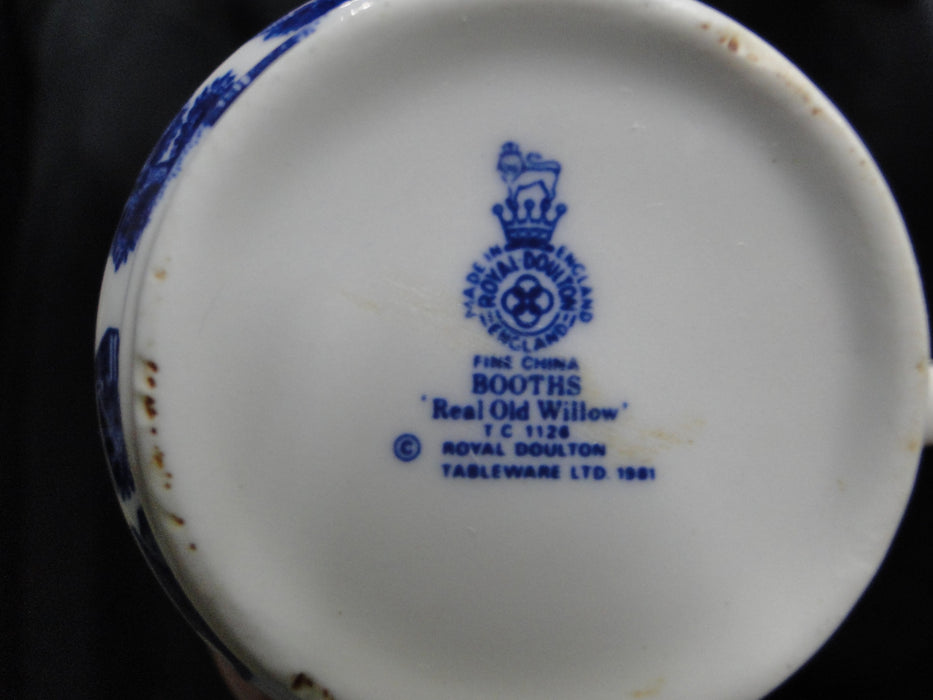 Royal Doulton Booths Real Old Willow Blue, Gold: Cup & Saucer Set, 2 1/2"