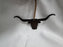 Rustic Ironwerks: NEW Longhorn Head Ornament w/ Leather Loop, 5 3/4"