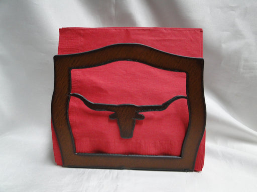 Rustic Ironwerks: NEW Longhorn Napkin Holder (s), 6 1/2" x 5 1/2" x 2"