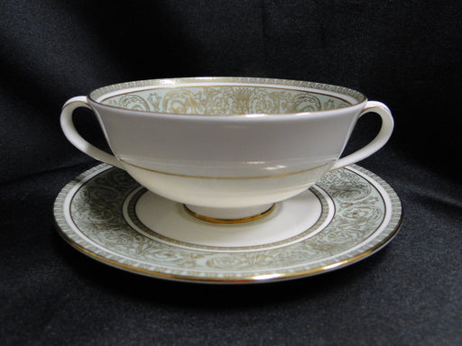 Royal Doulton English Renaissance, Green Scrolls: Cream Soup & Saucer (s)