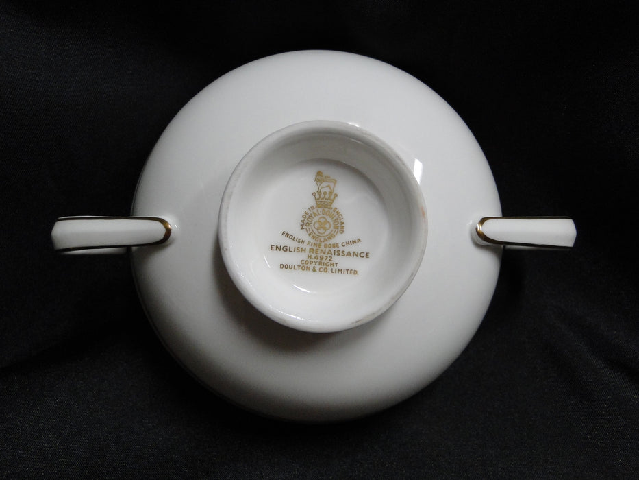 Royal Doulton English Renaissance, Green Scrolls: Cream Soup & Saucer (s)