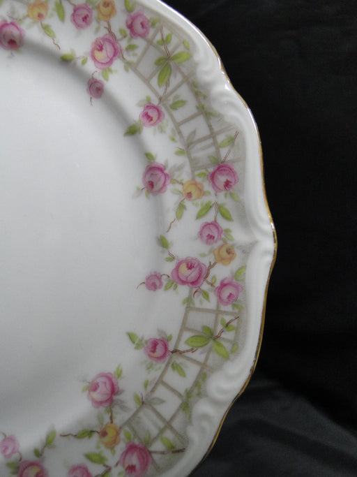 Amcrest Country Garden, Bavaria, Pink & Yellow Roses: Bread Plate, 5 7/8"