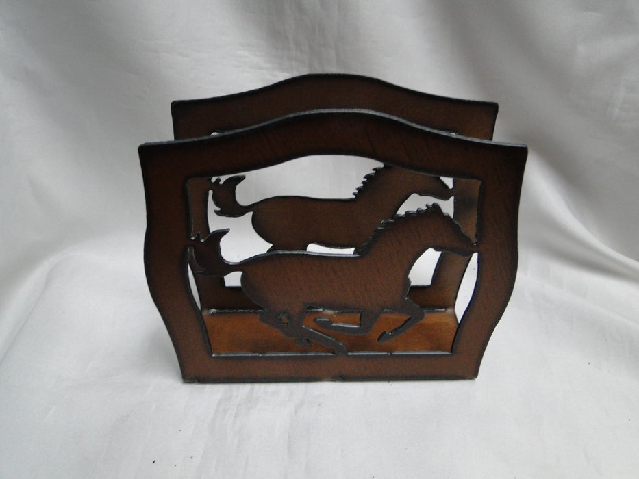 Rustic Ironwerks: NEW Horses Napkin Holder (s), 6 1/2" x 5 1/2" x 2"