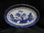 Royal Doulton Booths Real Old Willow Blue, Gold: Oval Relish Dish, 8 1/4"