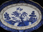 Royal Doulton Booths Real Old Willow Blue, Gold: Oval Relish Dish, 8 1/4"