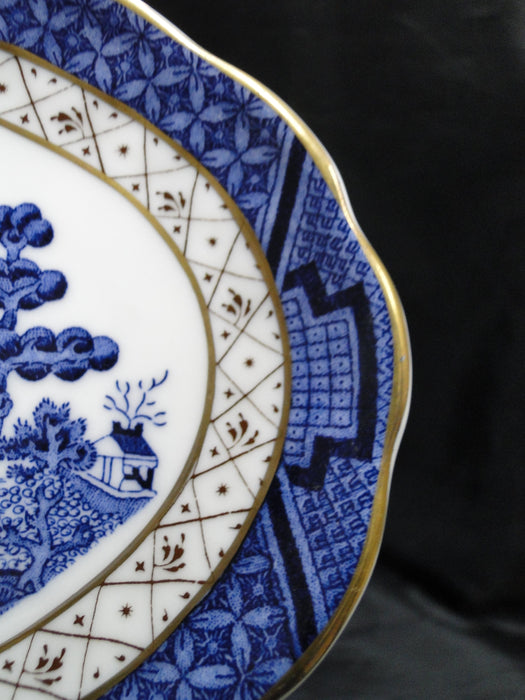 Royal Doulton Booths Real Old Willow Blue, Gold: Oval Relish Dish, 8 1/4"