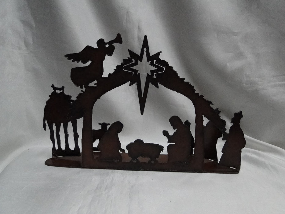 Rustic Ironwerks: NEW Nativity Scene Medium, 10 1/2" x 6 1/2" x 2"