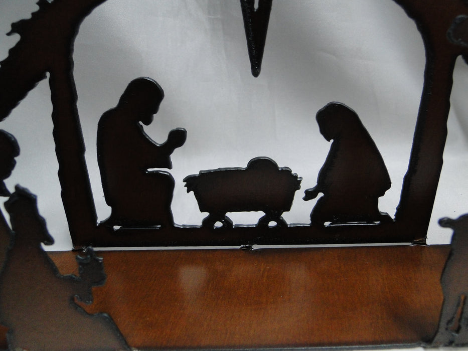 Rustic Ironwerks: NEW Nativity Scene Medium, 10 1/2" x 6 1/2" x 2"