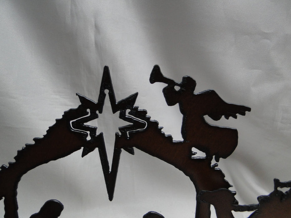 Rustic Ironwerks: NEW Nativity Scene Medium, 10 1/2" x 6 1/2" x 2"