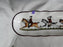 Coalport Hunting Scene: Hunters, Horses, Dogs: Mint Tray, 8 5/8", Lt Trim Wear