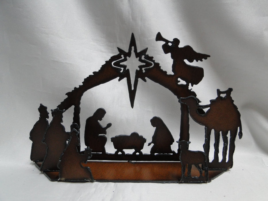 Rustic Ironwerks: NEW Nativity Scene Small, 8" x 5 1/4" x 1 5/8"