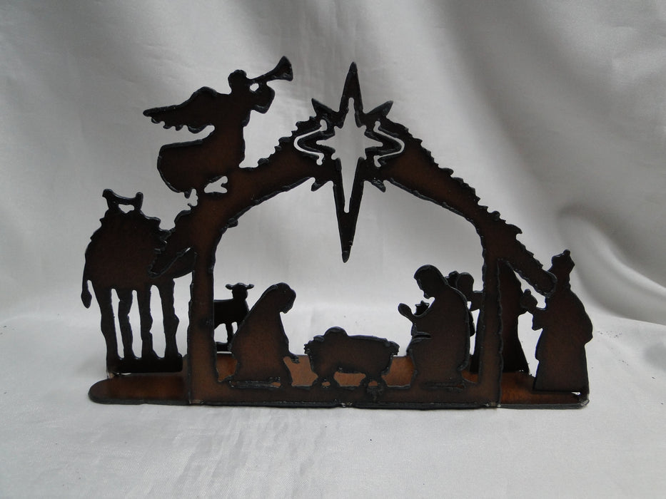 Rustic Ironwerks: NEW Nativity Scene Small, 8" x 5 1/4" x 1 5/8"