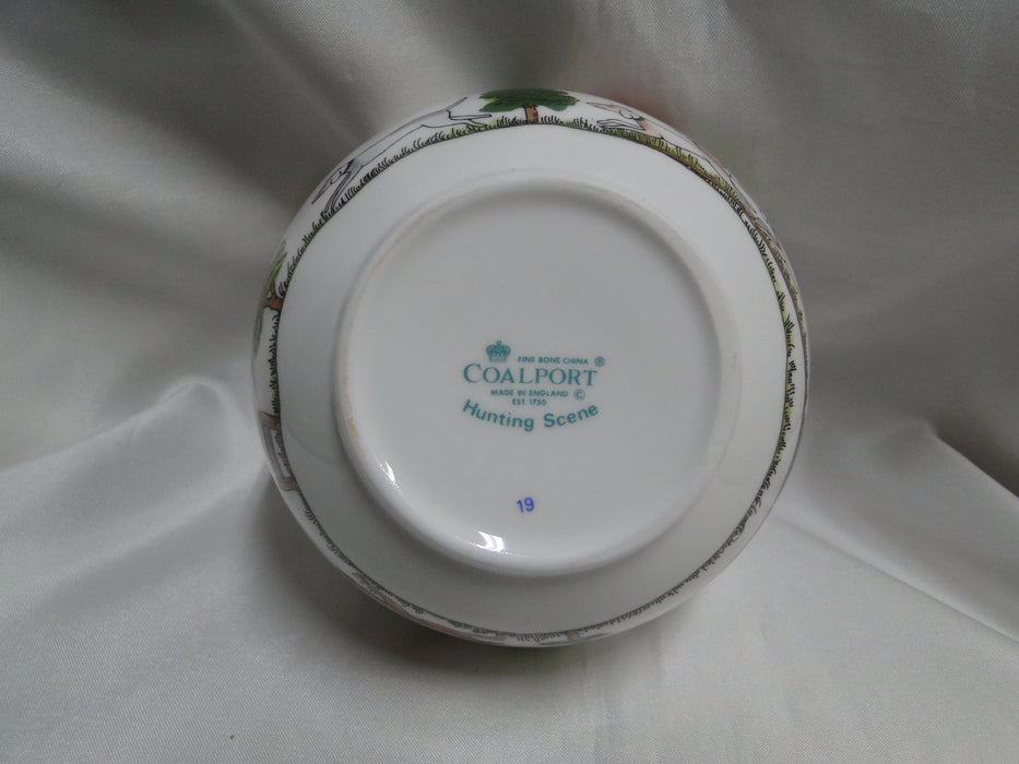 Coalport Hunting Scene: Hunters, Horses, Dogs: Open Sugar Bowl, 4 1/2"