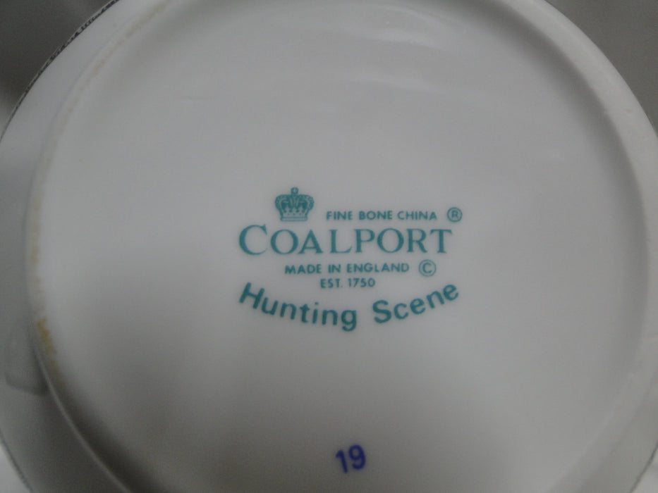 Coalport Hunting Scene: Hunters, Horses, Dogs: Open Sugar Bowl, 4 1/2"