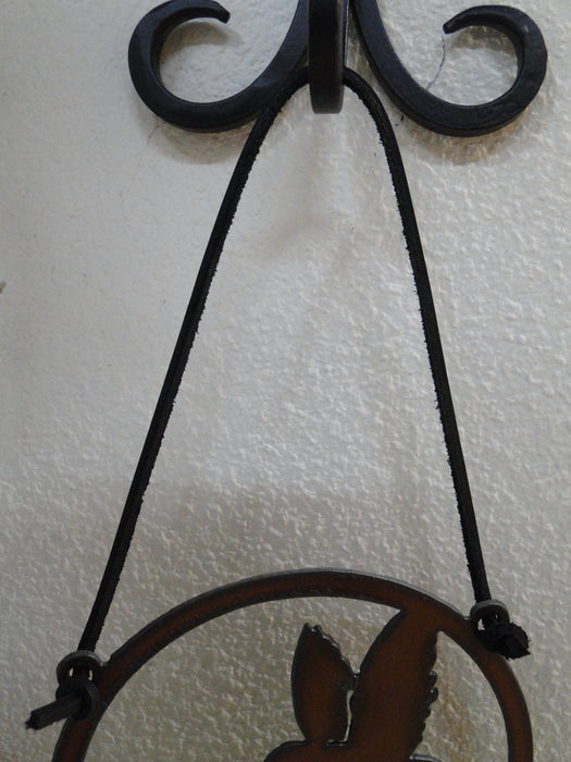 Rustic Ironwerks: NEW Hummingbird & Saguaro Scene Wind Chime, 17"