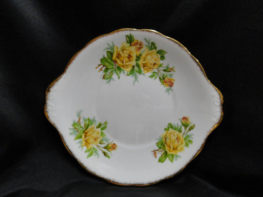 Royal Albert Tea Rose Yellow, Gold Trim: Round Handled Cake Plate (s), 9 3/4"