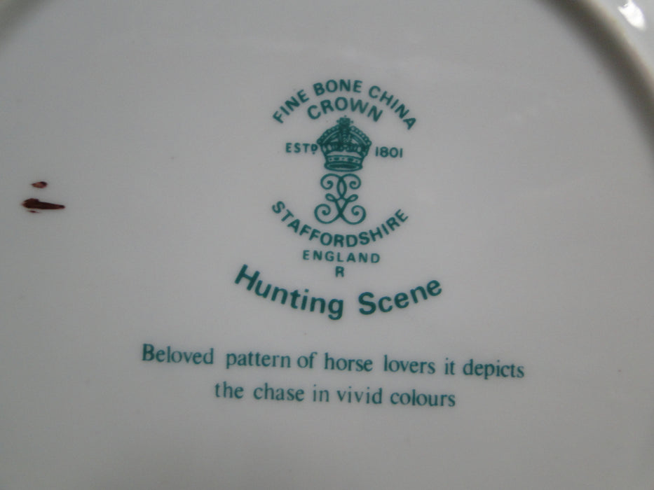Crown Staffordshire Hunting Scene: Hunters: Fluted Bowl (s) w/ Rim, 8 3/4"