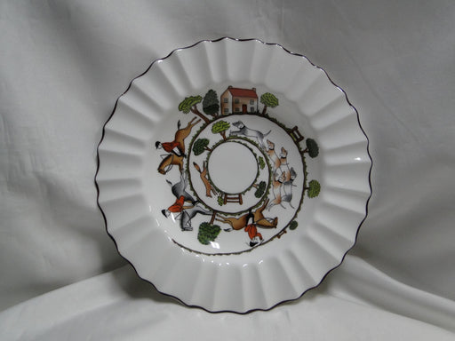 Crown Staffordshire Hunting Scene: Hunters: Fluted Bowl (s) w/ Rim, 8 3/4"