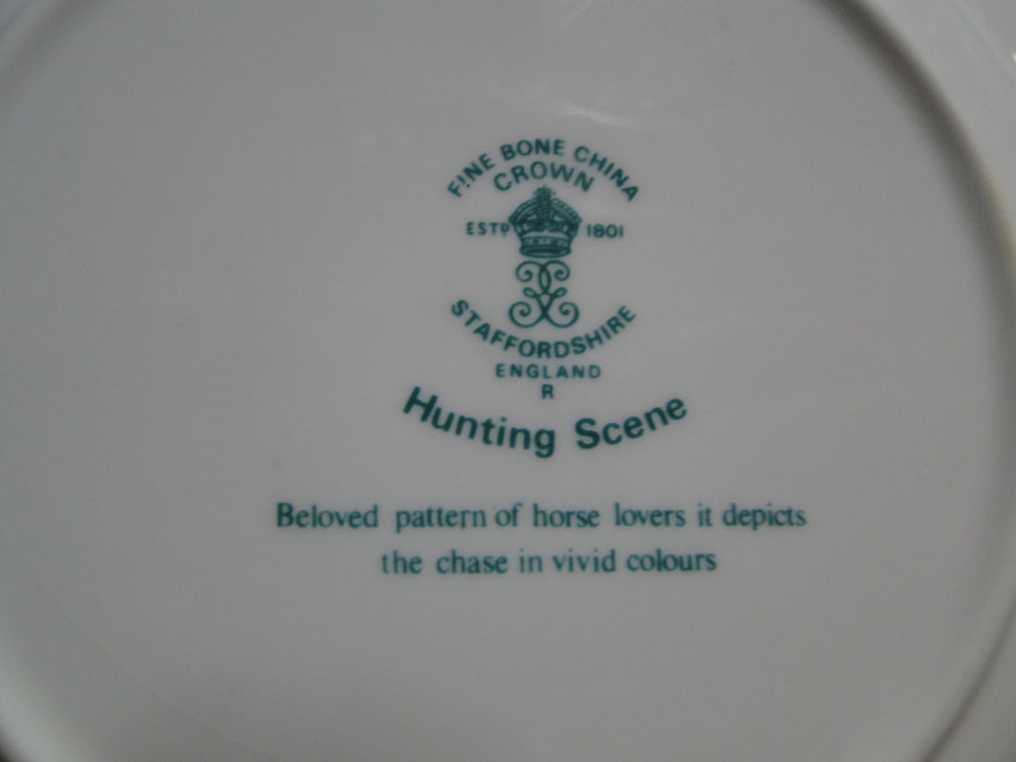 Crown Staffordshire Hunting Scene: Hunters: Fluted Bowl w/ Rim, 8 3/4", Spot