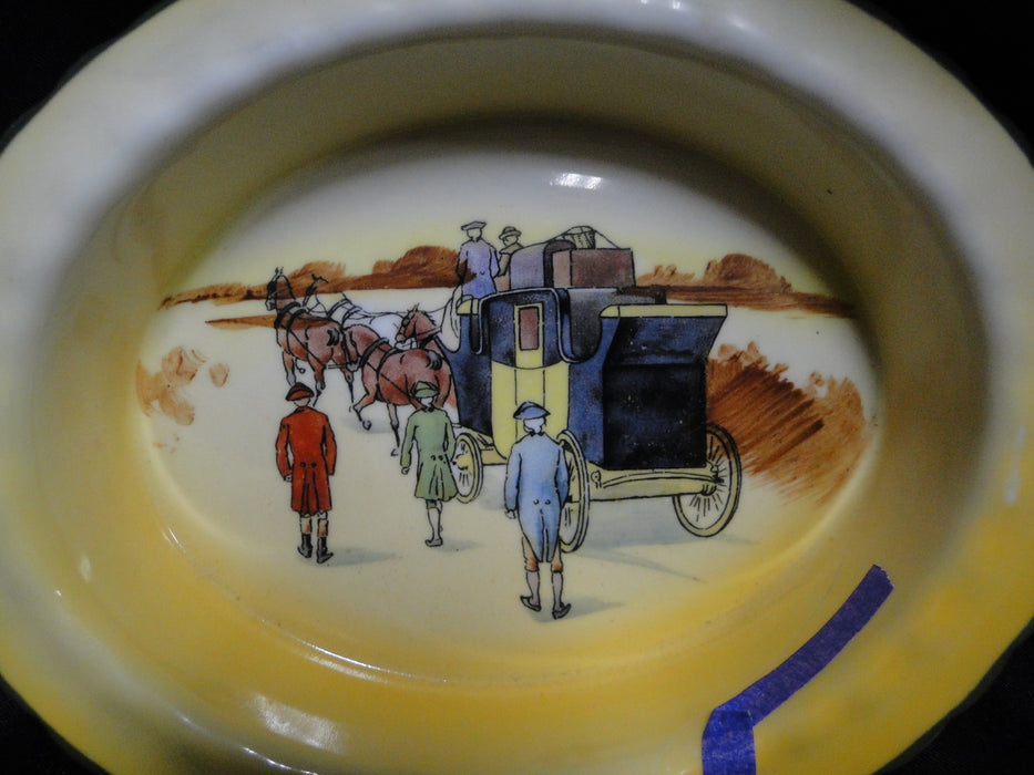Royal Doulton Coaching Days, Coach w/ 3 Men Walking: Nut Bowl 5 5/8", 15b, As Is