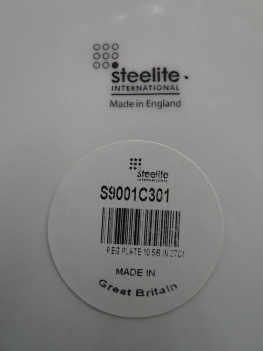 Steelite Monaco: NEW White Flat Rim Dinner Plate, 10 5/8"