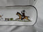 Crown Staffordshire Hunting Scene: Hunters, Horses: Mint Tray, 8 1/2"