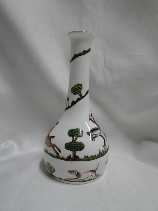Crown Staffordshire Hunting Scene: Hunters: Bud Vase, 5 3/4" Tall
