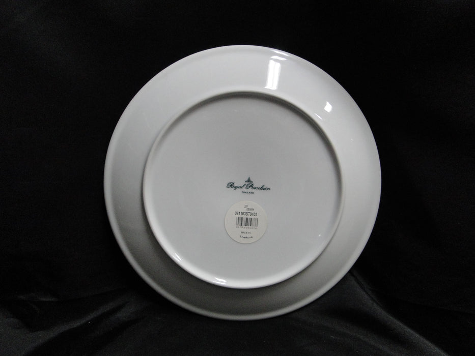 Steelite Royal Porcelain Tahara: NEW White Coupe Dinner Plate, 10 1/4"