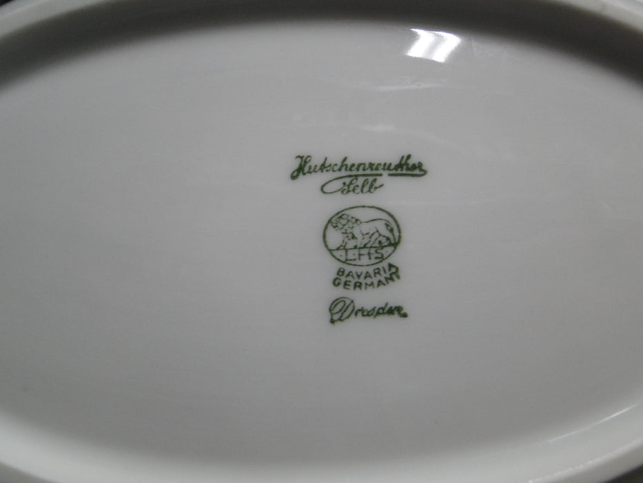 Hutschenreuther Dresden, White, Embossed: Pickle / Relish Dish, 9"