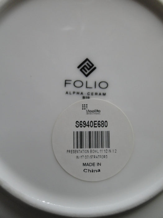 Steelite Folio Stratford: NEW White Serving / Presentation Bowl, 11 3/4" x 2"