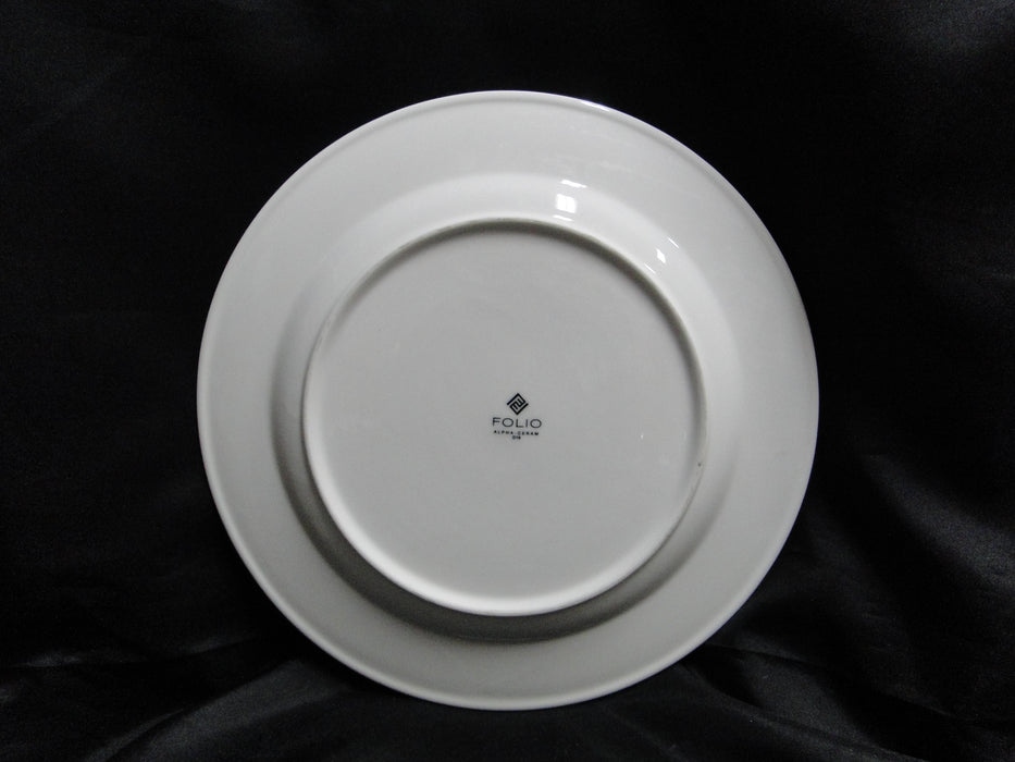 Steelite Folio Stratford: NEW White Flat Rim Dinner / Charger Plate, 11", Flaw