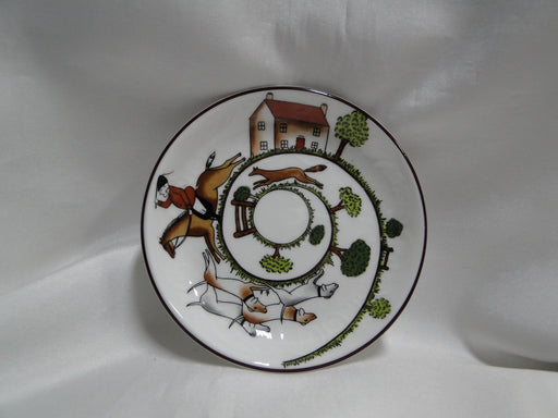 Crown Staffordshire Hunting Scene: Hunters: Coaster, Embossed, 4"