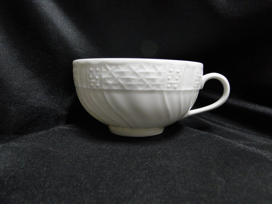 Hutschenreuther Dresden, White, Embossed: Cup & Saucer Set, 2 1/8" Tall