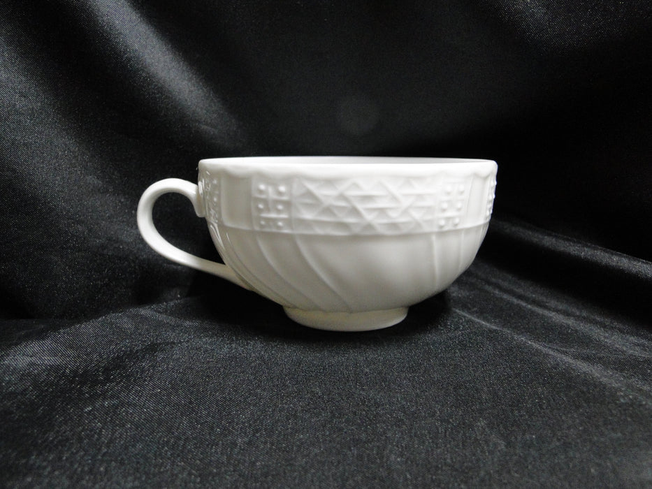 Hutschenreuther Dresden, White, Embossed: Cup & Saucer Set, 2 1/8" Tall